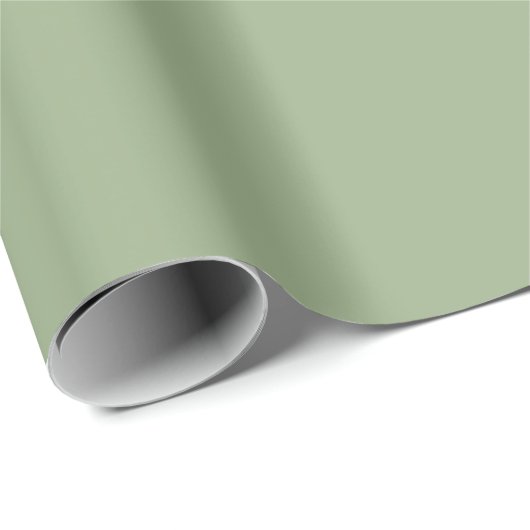 Moderne Sage Green Plain Effen Kleur Cadeaupapier (Rol Hoek)