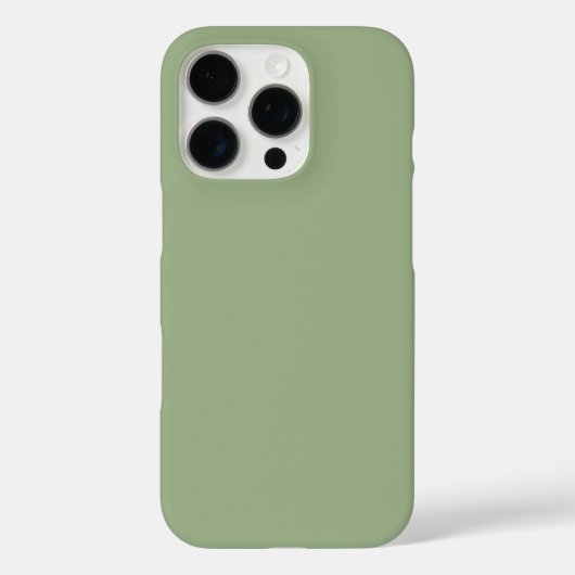 Moderne Sage Green Plain Effen Kleur Case-Mate iPhone Case (Achterkant)