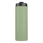 Moderne Sage Green Plain Effen Kleur Thermosbeker (Voorkant)