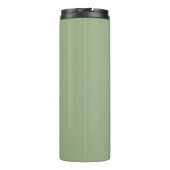 Moderne Sage Green Plain Effen Kleur Thermosbeker (Achterkant)