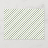 Moderne Sage Green Stripes Vrolijk Kerstfeest Briefkaart (Achterkant)