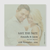 Moderne Sage Green Translucent Wedding Aankondigin (Voorkant)