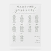 Moderne Sage Green trouwkaarten Acryl Bord (Voorkant)