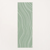Moderne Sage Green Wave Gepersonaliseerde Yoga Mat (Voorkant)