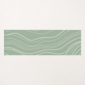 Moderne Sage Green Wave Gepersonaliseerde Yoga Mat (Voorkant (horizontaal))