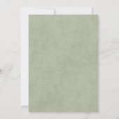 Moderne Sage Greenery Chic Bruidsbrunch Uitnodigin Save The Date (Achterkant)