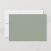 Moderne Sage Groen Wit Eenvoudige Minimale RSVP Ka (Achterkant)