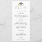 Moderne Sage Groene Achtergrond Afstuderen Menu (Voorkant)