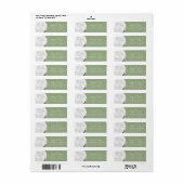 Moderne Sage Groene Bruiloft Foto Retouradres Etiket (Full Sheet)