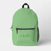Moderne Sage Groene Effen Kleur Elegante Script Na