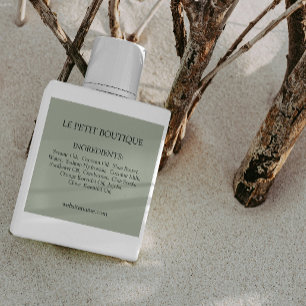 Moderne Sage Groene Ingrediëntenlijst Productlabel Vierkante Sticker