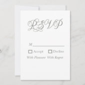 Moderne Sage Groene Kalligrafie Huwelijk RSVP Kaar Kaart (Voorkant)