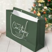 Moderne Sage Groene Kerstmis Groot Cadeauzakje