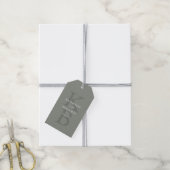 Moderne Sage Groene Monogram Minimalistische Bruil Cadeaulabel (Met Touw)
