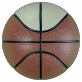 Moderne sage groene monogram naam basketbal (Rechts)