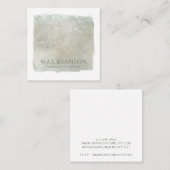 Moderne Sage Groene Oorbel Display Kaart Vierkante Visitekaartje (Voorkant / Achterkant)