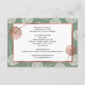 Moderne Sage Groene Paardenbloem Behuizing Kaart (Achterkant)