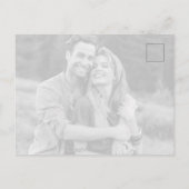 Moderne Sage Groene Twee Foto Opslaan van de Datum Aankondigingskaart (Achterkant)