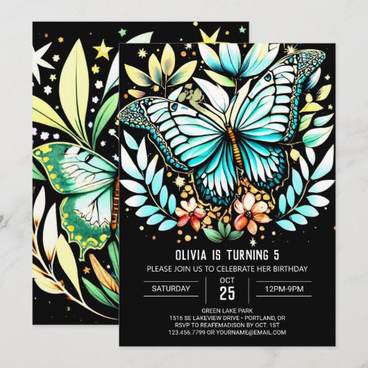 Moderne Sage Groene Verjaardag Kaart (Voorkant / Achterkant)