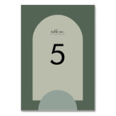 Moderne Sage Moss Groene Boho Arch Geometrische Br Kaart (Achterkant)