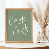 Moderne Sage Oh Baby Eenvoudige Kaarten en geschen Poster