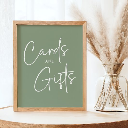 Moderne Sage Oh Baby Eenvoudige Kaarten en geschen Poster