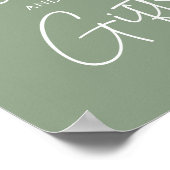 Moderne Sage Oh Baby Eenvoudige Kaarten en geschen Poster (Hoek)