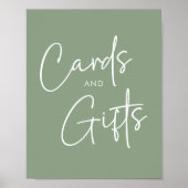 Moderne Sage Oh Baby Eenvoudige Kaarten en geschen Poster (Voorkant)