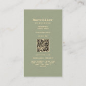 Moderne Sage Psycholoog Talk Therapeut Gold Visitekaartje (Achterkant)