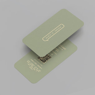 Moderne Sage Psycholoog Talk Therapeut Gold Visitekaartje