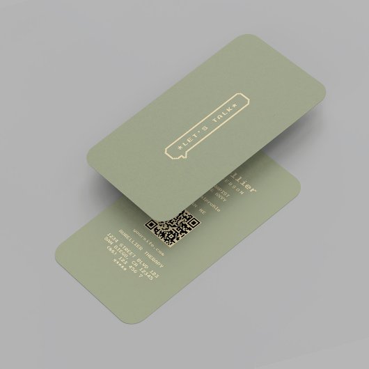 Moderne Sage Psycholoog Talk Therapeut Gold Visitekaartje