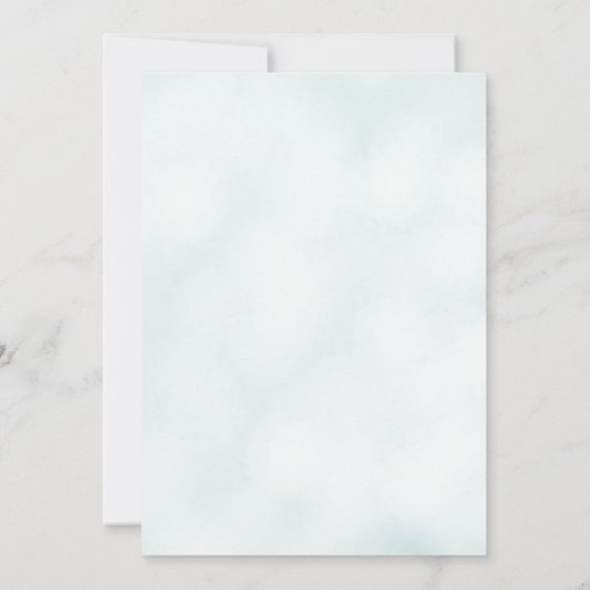 Moderne Sage Rehearsal & Diner Kaart (Achterkant)