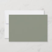 Moderne Sage & White Wedding RSVP Kaartje (Achterkant)