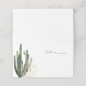 Moderne Saguaro Cactus Trouwplaats Kaarten Plaatskaartje (Buitenkant ongevouwen)