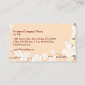 Moderne Sakura Bird Monogram Visitekaartje (Achterkant)