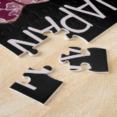 Moderne Sakura Fan Hand geïllustreerd Japan Legpuzzel (Zijkant)