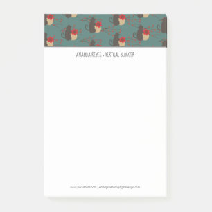 Moderne Sakura Kersenboom en Aap Aziatisch Post-it® Notes