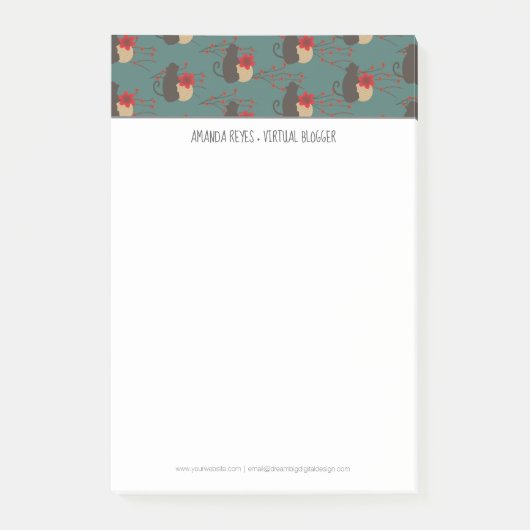 Moderne Sakura Kersenboom en Aap Aziatisch Post-it® Notes (Voorkant)