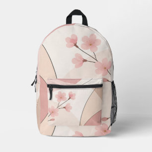 Moderne Sakura Minimalistische Geometrie Bedrukte Rugzak