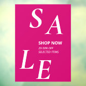Moderne SALE Magenta Store Korting Promo Raamsticker (Vel 3)