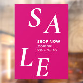 Moderne SALE Magenta Store Korting Promo Raamsticker (Vel 2)