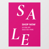 Moderne SALE Magenta Store Korting Promo Raamsticker (Vel)