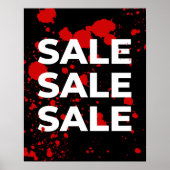Moderne Sale Sign, Zwart en Rood Boutique Sale Poster (Voorkant)