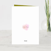 Moderne salie en bloemenbruiloft folie wenskaart (Achterkant)