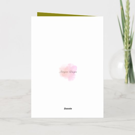 Moderne salie en bloemenbruiloft folie wenskaart (Achterkant)