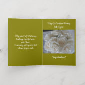 Moderne salie en bloemenbruiloft folie wenskaart (Binnenlaag)