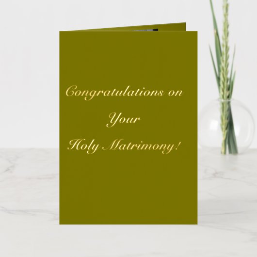 Moderne salie en bloemenbruiloft folie wenskaart (Voorkant)