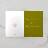 Moderne salie en bloemenbruiloft folie wenskaart (Buiten Laag)