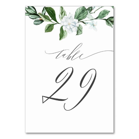 Moderne Salie groen wit bloemen nr. 29 bruiloft Kaart (Voorkant)