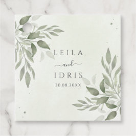 Moderne Salie Groene Huwelijksgunstlabels Bedankjes Labels